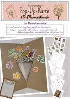 Vorschau - Mal- und Bastelvorlagen - Valentinstag Kunst: Karte basteln: 3D Pop Up Blumen (Muttertag) - Deckblatt