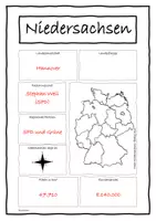 Vorschau - Arbeitsblätter - Bundesländer Steckbrief - Niedersachsen - Seite 1