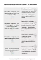 Vorschau - Arbeitsblätter - Discussion prompts: Protecting our environment, saving our planet - Seite 3