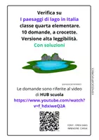 anteprima - Compiti in classe/Test - Geografia - classe quarta - I paesaggi di lago in Italia - Pagina di copertina