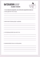 Vorschau - Arbeitsblätter - Satzglieder verschieben - Deckblatt