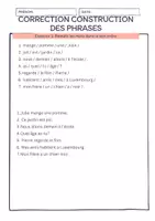 Vorschau - Arbeitsblätter - Construction des phrases exercices - Satzbau Französisch - Seite 2