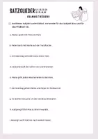 Vorschau - Arbeitsblätter - Satzglieder verschieben - Seite 1