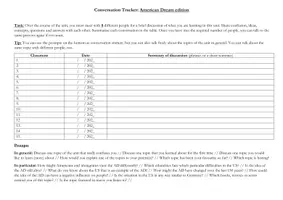 Vorschau - Arbeitsblätter - Conversation Tracker - American Dream edition - Seite 2