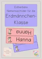 Vorschau - Bildkarten - Editierbare Namensschilder für deine Erdmännchen-Klasse - Deckblatt