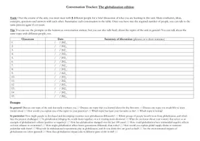 Vorschau - Arbeitsblätter - Conversation Tracker - globalization edition - Seite 1