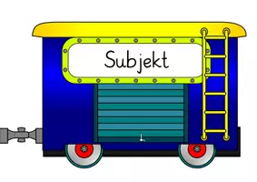 Vorschau - Präsentationen/Tafelbilder - Satzglieder bestimmen: Satzglieder-Zug (Tafelmaterial) - Deutsch - Kl. 3/4 - Seite 3