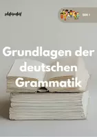Vorschau - Unterrichtsreihen - Unterrichtsreihe: Grundlagen der deutschen Grammatik - SEK I - Deckblatt