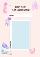 Vorschau - Mal- und Bastelvorlagen - XXL Paket Geburtstag Kalender Gutscheine Thema Meer KLASSENLEITUNG - Seite 3