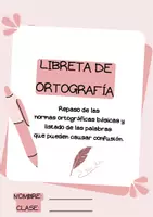 Vista previa - Hojas de trabajo - Libreta de ortografía B/V, H, LL/Y, G/J, X - Portada