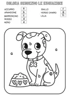 anteprima - Materiale di supporto/inclusione - Carattere stampato minuscolo - Colora il cagnolino - Pagina 1