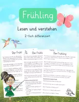 Vorschau - Arbeitsblätter - Lesen und verstehen - Frühling (Lese - und Textverständnis) - Deckblatt