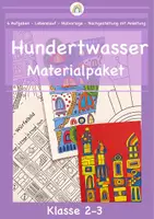 Vorschau - Stundenentwürfe - Hundertwasser Materialpaket für die Grundschule - Deckblatt