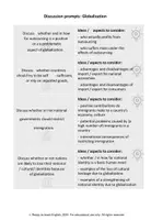 Vorschau - Arbeitsblätter - Discussion challenge: Globalization - One World?! Englisch Oberstufe - Seite 3