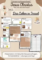 Vorschau - Arbeitsblätter - Das Leben in Israel (Jesus Christus- wer war das überhaupt?) - Deckblatt