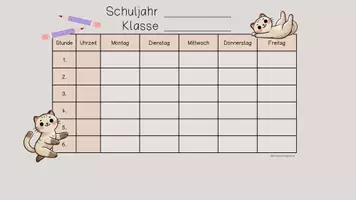 Vorschau - Lehrpläne/Lehrermaterial - Editierbare Stundenpläne für deine Katzen-Klasse - Seite 3