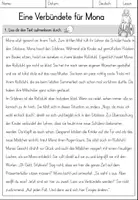 Vorschau - Arbeitsblätter - Leseverstehen - Eine Verbündete für Mona - Deutsch 2. und 3. Klasse - Seite 1