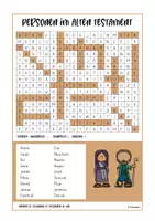 Vorschau - Arbeitsblätter - Personen im Alten Testament Suchsel / Buchstabengitter - Deckblatt