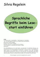 Vorschau - Stundenentwürfe - Sprachliche Begriffe beim Lesestart einführen - Deckblatt