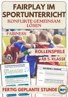 Vorschau - Stundenentwürfe - Fairplay Fairness Konflikte lösen Sport Rollenspiele Streit - Deckblatt