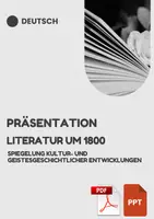 Vorschau - Fördermaterial/Inklusion - Präsentation: Literatur um 1800 – Zwischen Aufklärung und Romantik als PDF und PowerPoint - Deckblatt