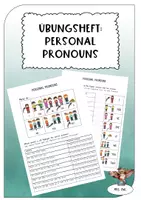 Vorschau - Arbeitsblätter - Übungsheft: Personal pronouns - Deckblatt