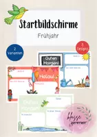Vorschau - Präsentationen/Tafelbilder - Startbildschirme I Frühjahr I Frühling I Begrüßungsbilder I digitale Tafel - Deckblatt