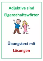 Vorschau - Arbeitsblätter - Übungstext "Mädchen und Jungen" (Adjektive) - Deckblatt