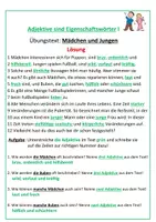 Vorschau - Arbeitsblätter - Übungstext "Mädchen und Jungen" (Adjektive) - Seite 3