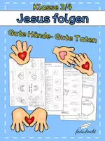 Vorschau - Stundenentwürfe - Den guten Taten von Jesus folgen - Symbol Hände - Deckblatt