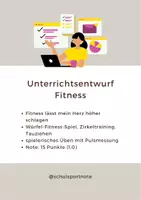 Vorschau - Stundenentwürfe - Unterrichtsentwurf Fitness - Deckblatt