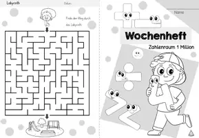 Vorschau - Arbeitsblätter - Zahlenraum 1 Million Klasse 4 | Wochenheft 1 Mathematik - Seite 1