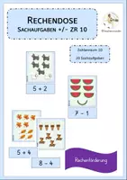 Vorschau - Fördermaterial/Inklusion - Rechendose Sachaufgaben - Deckblatt