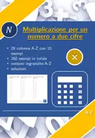 anteprima - Esercizi - Moltiplicazione per un numero a due cifre | matematica | 26 colonne - Pagina di copertina