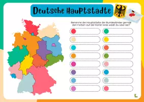 Vorschau - Arbeitsblätter - Materialpaket Bundesländer & Haupstädte Deutschlands 🌍🗺️ - Seite 2