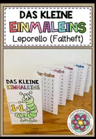 Vorschau - Mal- und Bastelvorlagen - DAS KLEINE EINMALEINS - Leporello (Klebeheft, Faltheft) - Deckblatt
