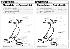 Vorschau - Arbeitsblätter - DAS KLEINE EINMALEINS - 23 Geheimbilder (Arbeitsblätter) - Seite 3
