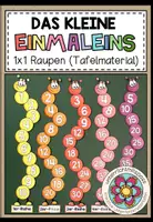 Vorschau - Präsentationen/Tafelbilder - DAS KLEINE EINMALEINS - 1x1 Raupen (Tafelmaterial) - Deckblatt