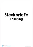 Vorschau - Arbeitsblätter - 10 Steckbriefe zum Fasching/Karneval - Seite 1
