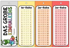 Vorschau - Mal- und Bastelvorlagen - DAS GROßE EINMALEINS - Fächer - Seite 3