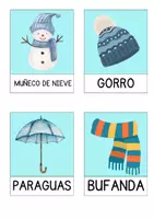 Vista previa - Refuerzo / NEE / Materiales de apoyo - TARJETAS DE VOCABULARIO INVIERNO - página 1