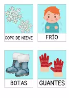 Vista previa - Refuerzo / NEE / Materiales de apoyo - TARJETAS DE VOCABULARIO INVIERNO - página 2