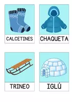 Vista previa - Refuerzo / NEE / Materiales de apoyo - TARJETAS DE VOCABULARIO INVIERNO - página 3