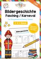 Vorschau - Arbeitsblätter - Bildergeschichte zum Fasching / Karneval - Deckblatt
