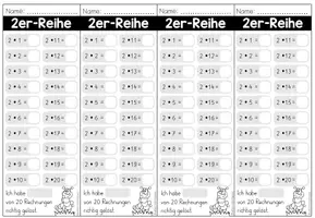 Vorschau - Arbeitsblätter - DAS GROßE EINMALEINS - Übungsstreifen (Arbeitsblätter) - Seite 2