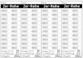Vorschau - Arbeitsblätter - DAS GROßE EINMALEINS - Übungsstreifen (Arbeitsblätter) - Seite 3