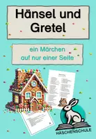 Vorschau - Fördermaterial/Inklusion - Hänsel und Gretel - Märchentext auf einer Seite - Deckblatt