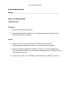 Vorschau - Arbeitsblätter - Klausur "Sport und Gesellschaft" mit Erwartungshorizont - Deckblatt
