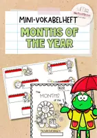 Vorschau - Arbeitsblätter - Months of the year | Mini Vokabelheft | Wortschatz - Deckblatt