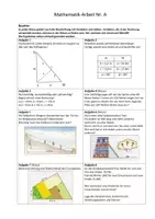 Vorschau - Klassenarbeiten - Klassenarbeit: Satz des Pythagoras- Teil A und B (editierbar) - Seite 1